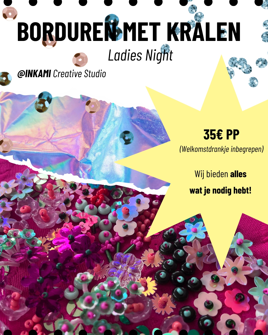 Je bekijkt nu Ladies Night: Borduren met kralen
